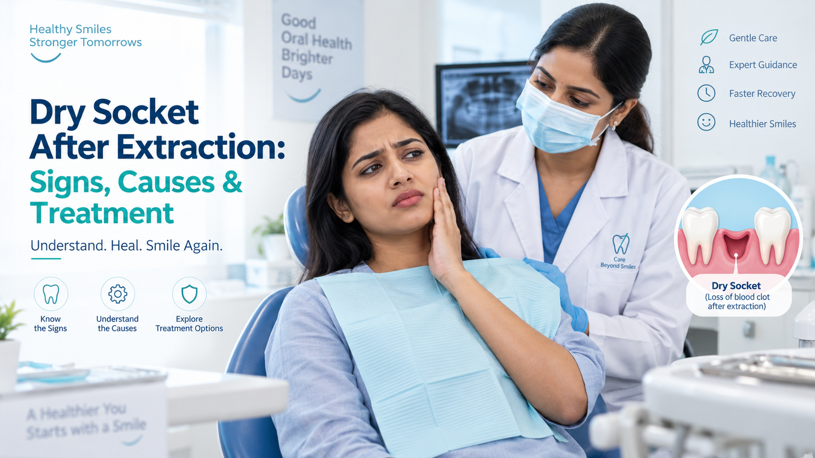 Dry socket after tooth extraction — signs, causes and treatment