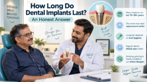 How long dental implants last — survival rates and failure causes